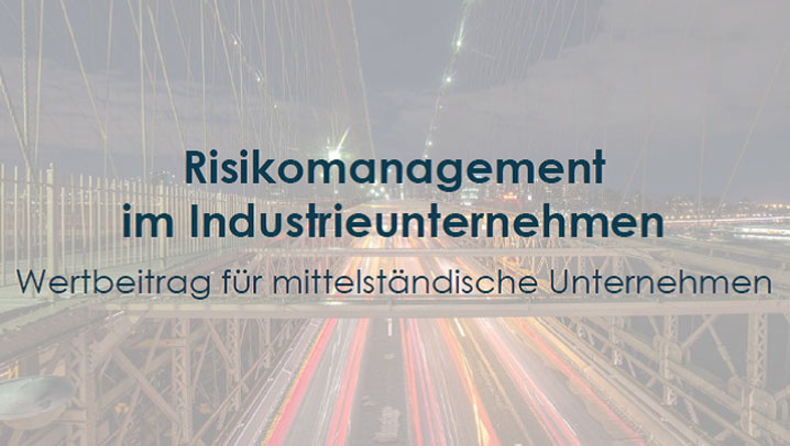 Das Titelbild der Studie Risikomanagement im Industrieunternehmen.