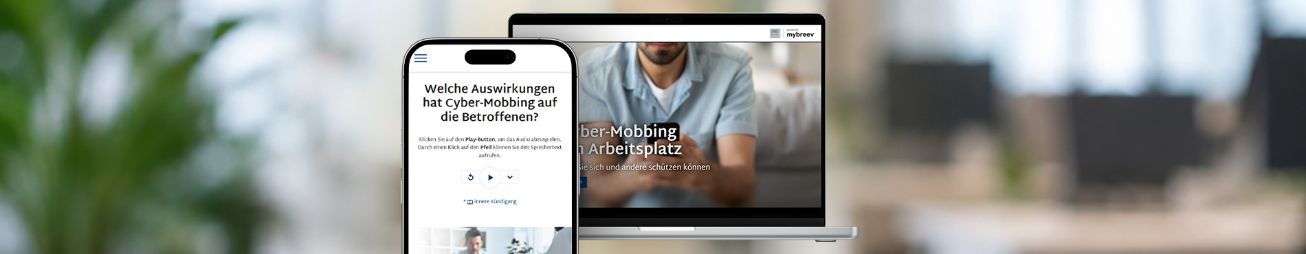 Smartphone und Tablet mit Vorschau der Kurse