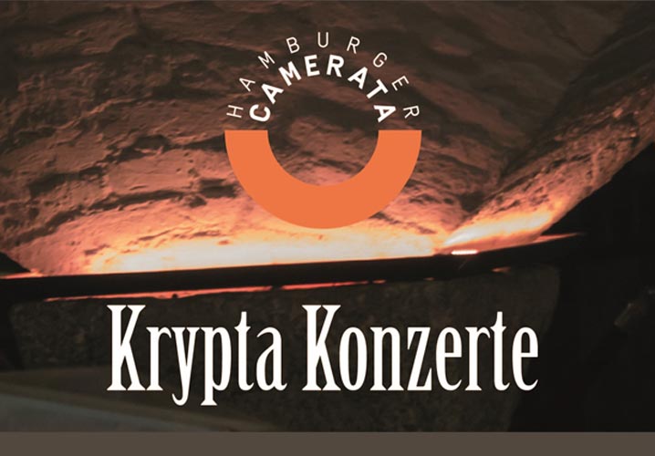 Flyer Krypta Konzert mit Logo der Hamburger Camerata.
